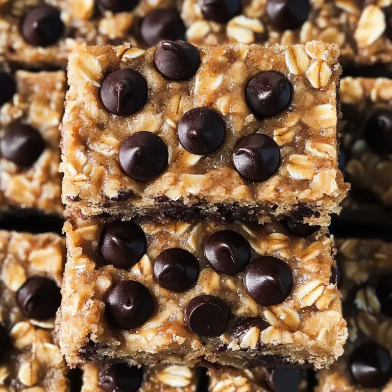 Healthy Chocolate Chip Oatmeal Bars Recipe