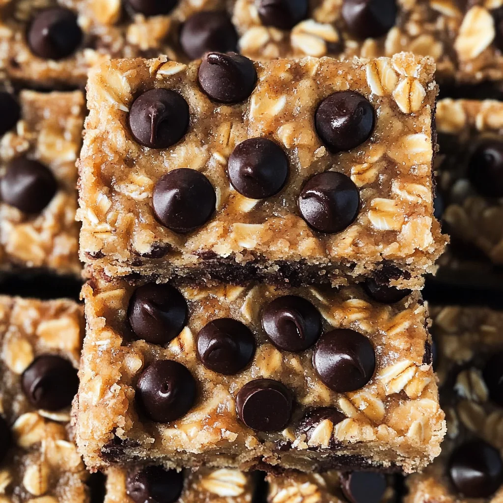 Healthy Chocolate Chip Oatmeal Bars Recipe