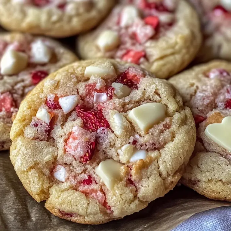 Irresistible Valentine’s Strawberry White Chocolate Cookies