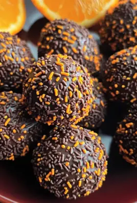 Juicy Orange Chocolate Christmas Truffles