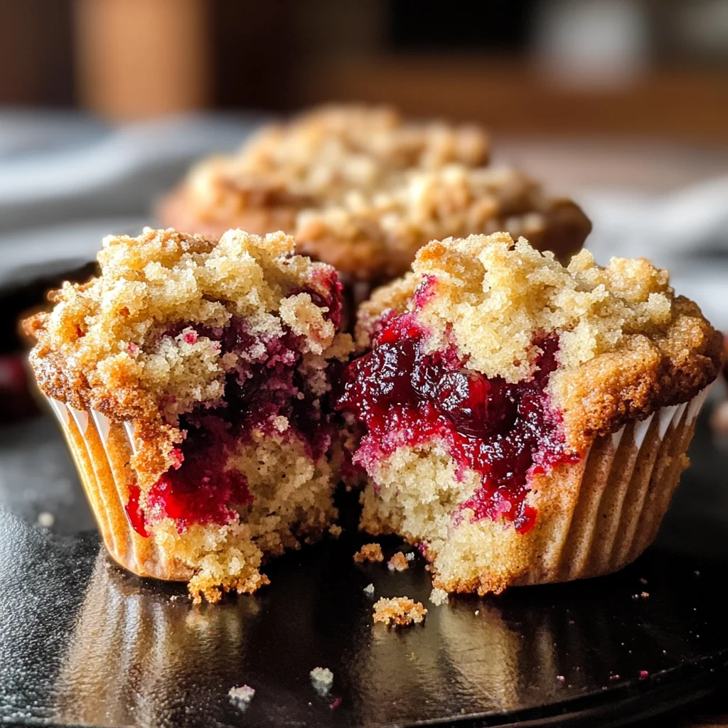 Leftover Cranberry Sauce Coffee Cake Muffins