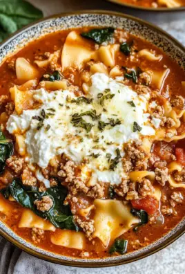 One Pot Lasagna Soup