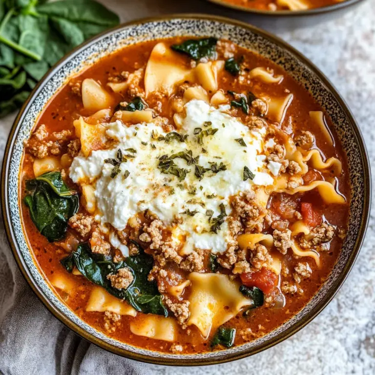 One Pot Lasagna Soup