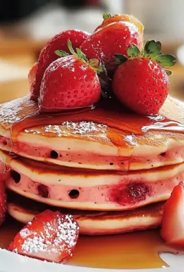 Perfect Breakfast Strawberry Pancakes - Alrightwithme