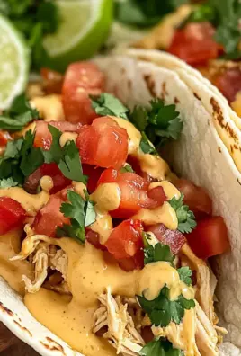 Slow Cooker Queso Chicken Tacos