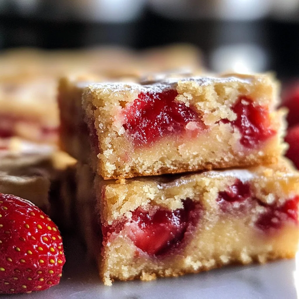 Strawberry Blondies {one bowl}