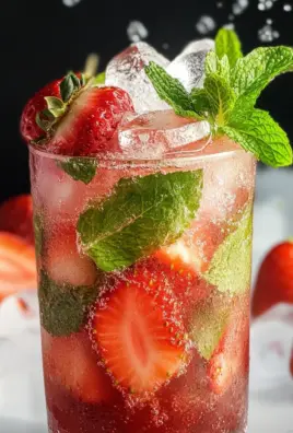 Virgin Strawberry Mojito (Mocktail)