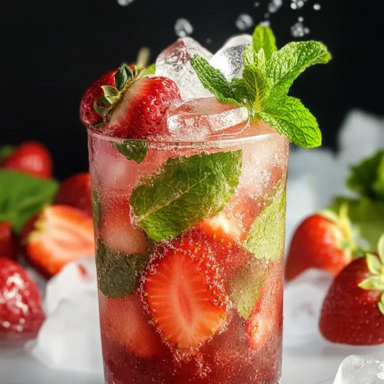 Virgin Strawberry Mojito (Mocktail)